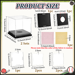 Transparent Acrylic Sport Ball Display Cases with Black Base&nbsp;ODIS-WH0030-300