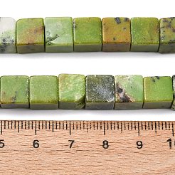 Natural Serpentine Beads Strands&nbsp;G-B155-C01-8x8mm