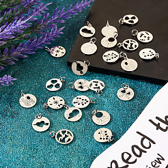 24Pcs 12 Styles 304 Stainless Steel Charms&nbsp;STAS-TA0002-31