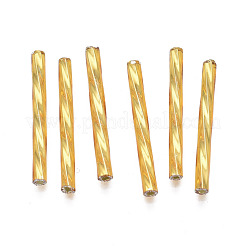 Opaque Glass Twisted Bugle Beads&nbsp;SEED-T005-15-B03