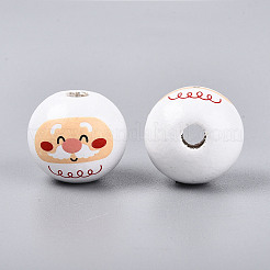 Christmas Spray Painted Schima Wood Beads&nbsp;WOOD-T032-38B