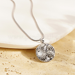 Non-Tarnish Moon & Sun 304 Stainless Steel Pendant Necklaces&nbsp;XK8598-2
