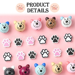 40Pcs 10 Styles Natural Wooden Beads&nbsp;WOOD-FS0001-35