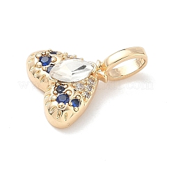 Brass Micro Pave Cubic Zirconia Pendants&nbsp;KK-D104-01G