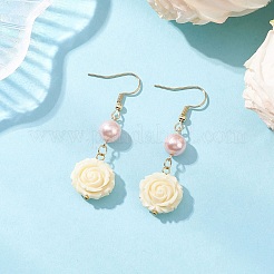 304 Stainless Steel Flower Dangle Earrings&nbsp;EJEW-JE06689
