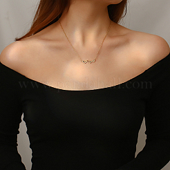 Hollow Trapezoid 304 Stainless Steel Pendant Necklaces for Women&nbsp;TK1398-1