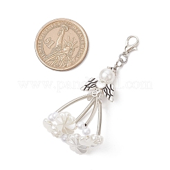 5Pcs ABS Plastic Imitation Pearl Pendant Decorations&nbsp;HJEW-JM03632