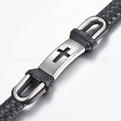 PU Leather Braided Cord Bracelets&nbsp;BJEW-E324-C19