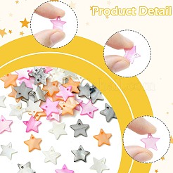 50Pcs Dyed Natural Shell Star Charms&nbsp;BSHE-FS0001-16