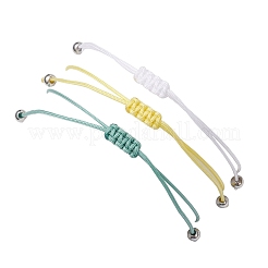 3Pcs Constellations Adjustable Nylon Cord Braided Bead Bracelets for Women Men&nbsp;BJEW-JB11325-02