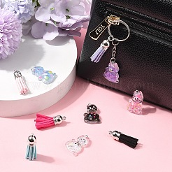 DIY Resin Cat Pendant Keychian Making Kits&nbsp;DIY-YW0013-16