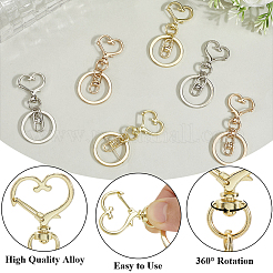 18Pcs 3 Style Alloy Keychain Clasps&nbsp;KEYC-SP0001-49B