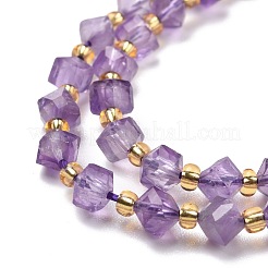 Natural Amethyst Beads Strands&nbsp;G-P463-40