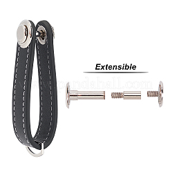 2 Sets 2 Colors PU Leather Keychain&nbsp;KEYC-GF0001-06B