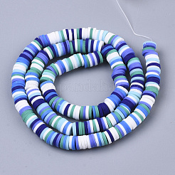 Handmade Polymer Clay Beads Strands&nbsp;CLAY-R089-6mm-088