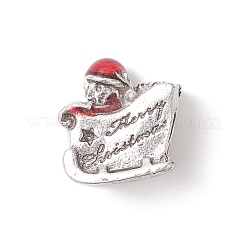 Christmas Theme Alloy Enamel European Beads&nbsp;MPDL-Q213-13AS