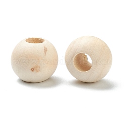 Natural Unfinished Wood Beads&nbsp;WOOD-XCP0001-20A