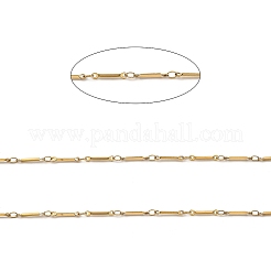 Ion Plating(IP) 304 Stainless Steel Cuboid Link Chains&nbsp;CHS-G025-09G