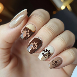 3Pcs Stainless Steel DIY Nail Art Templates&nbsp;AJEW-PH0006-50