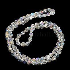 AB Color Plated Electroplate Transparent Glass Beads Strands&nbsp;EGLA-G037-04A-AB02