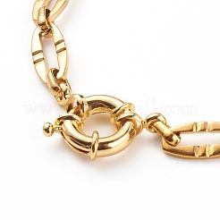304 Stainless Steel Oval Link Chain Bracelets&nbsp;BJEW-JB06101-01