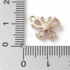 Brass Micro Pave Cubic Zirconia Charms&nbsp;KK-G491-28G-03