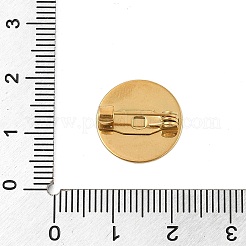 PVD Vacuum Plating 304 Stainless Steel Brooch Cabochon Settings&nbsp;STAS-E547-08J-G