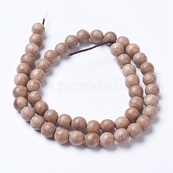 Natural Wood Beads Strands&nbsp;WOOD-J001-02-10mm