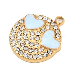 304 Stainless Steel Rhinestone Pendants&nbsp;RB-CBA4809-22G-01