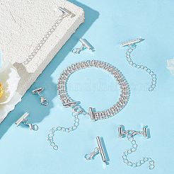 20Pcs 5 Style Brass Slide On End Clasp Tubes&nbsp;HJEW-PH02012
