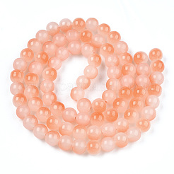 Baking Paint Imitation Jade Glass Round Bead Strands&nbsp;DGLA-N003-10mm-07