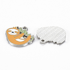 Rack Plating Alloy Enamel Pendants&nbsp;X-ENAM-N053-36-RS