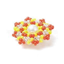 Seed Beads Beaded Charms&nbsp;PALLOY-MZ00119-02
