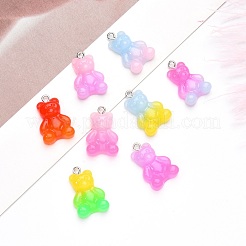 Gradient Color Opaque Resin Pendants&nbsp;RESI-R433-01