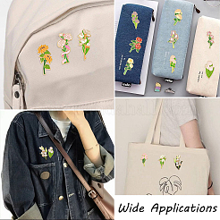 14Pcs 14 Styles Flower Enamel Pins&nbsp;JEWB-CJ0001-75