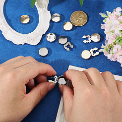 12Pcs 3 Colors Brass Cufflinks&nbsp;KK-GL0001-05