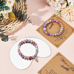 4Pcs Natural Imperial Jasper Bead Bracelets&nbsp;BJEW-ME00005
