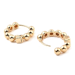 Brass Beaded Hoop Earrings&nbsp;EJEW-I289-06B-KCG