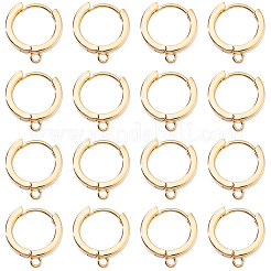 16Pcs Brass Hoop Earring Findings&nbsp;KK-BBC0024-41G