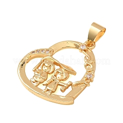 Brass Micro Pave Cubic Zirconia Pendants&nbsp;KK-CBA0009-10G-E