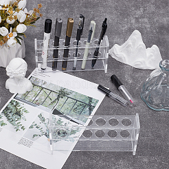 6 Hole Glass Multi-Use Cylinder Tube Display Racks&nbsp;AJEW-WH0596-418A