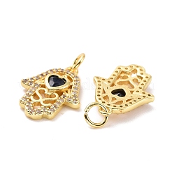Brass Micro Pave Cubic Zirconia Pendants&nbsp;ZIRC-A023-09LG