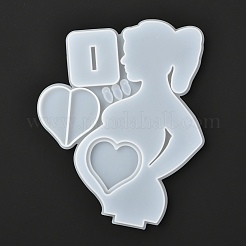 Mother's Day Pregnant Woman Photo Frame Silicone Bust Statue Molds&nbsp;DIY-F065-04