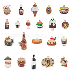 42Pcs 21 Styles Alloy Enamel Pendants&nbsp;ENAM-TA0003-87