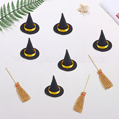 12Pcs Mini Polyester Witch Hats&nbsp;AJEW-CP0009-35B