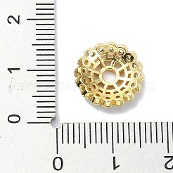 Rack Plating Brass Micro Pave Clear Cubic Zirconia Bead Caps&nbsp;KK-U014-11A-G