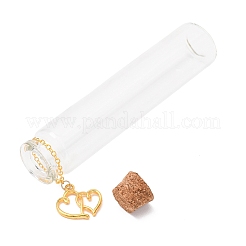 8Pcs 4 Styles Transparent Glass Empty Bottles with Charms and Cork&nbsp;AJEW-DR00026