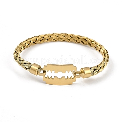 Adjustable Vacuum Plating PVD Vacuum Plating 304 Stainless Steel Bangles&nbsp;BJEW-F476-01G