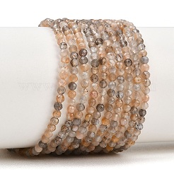 Natural Black Moonstone Beads Strands&nbsp;G-B175-D03-2mm