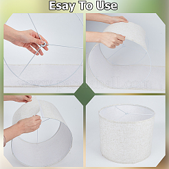 2Pcs Linen with Iron Lamp Shades&nbsp;AJEW-CN0007-38B